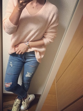 「SELECT.（セレクト）のアイテム（パンツ）」を使った、joeさん（レディース・161cm）の冬コーディネート