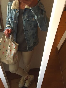 「YEVS（イーブス）のアイテム（チノパンツ）」を使った、joeさん（レディース・161cm）の冬コーディネート