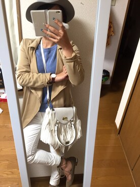 「YEVS（イーブス）のアイテム（チノパンツ）」を使った、joeさん（レディース・161cm）の春コーディネート