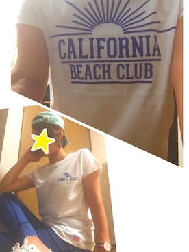 「アイテム（アナログ腕時計、ピンク系）」を使った、joeさん（キッズ・90cm）の夏コーディネート