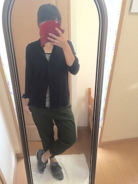 「SEVENDAYS=SUNDAY（セブンデイズサンデイ）のアイテム（チノパンツ）」を使った、なーさん（レディース・153cm）の秋コーディネート