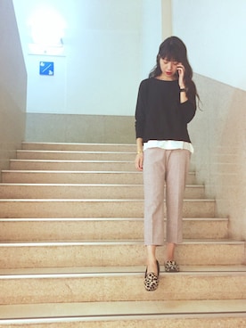 「SET UP」｜「アイテム（その他シューズ）」を使った、たなかさん（レディース・163cm）の秋コーディネート