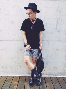 「Daniel Wellington」｜陳捲毛さん（メンズ・170cm）の夏コーディネート