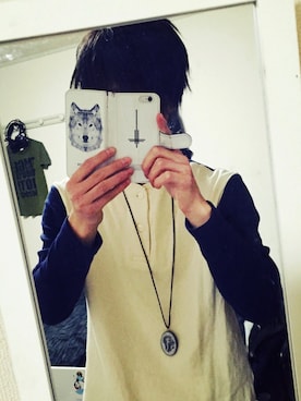 「PARADOX（パラドックス）のアイテム（その他）」を使った、とっとと寝る太郎さん（メンズ・169cm）の冬コーディネート