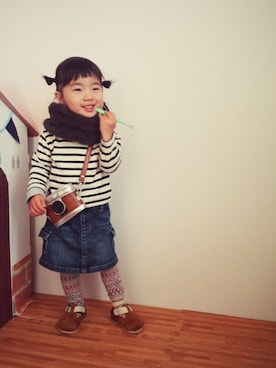 「NOLLEY’S（ノーリーズ）のアイテム」を使った、chiiiakiさん（キッズ・90cm）の冬コーディネート