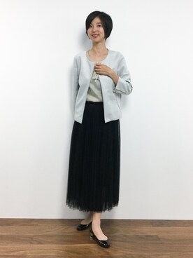 「PLAIN CLOTHING（プレーンクロージング）のアイテム（スカート）」を使った、motoko yamamotoさん（レディース・163cm）の春コーディネート