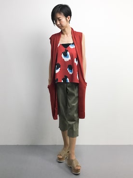 「abcdevol（エービーシーディーイーボル）のアイテム」を使った、motoko yamamotoさん（レディース・163cm）の夏コーディネート