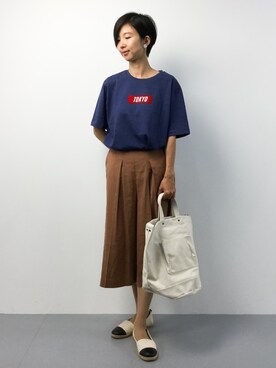 「HELIOPOLE（エリオポール）のアイテム（その他シューズ）」を使った、motoko yamamotoさん（レディース・163cm）の夏コーディネート