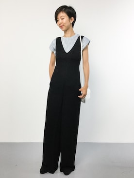 「RANDA（ランダ）のアイテム（オールインワン・サロペット）」を使った、motoko yamamotoさん（レディース・163cm）の夏コーディネート