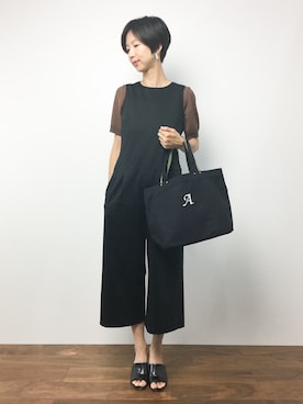 「TOPKAPI（トプカピ）のアイテム（トートバッグ）」を使った、motoko yamamotoさん（レディース・163cm）の夏コーディネート