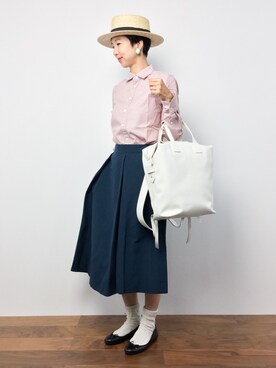 motoko yamamotoさんの「スカート風ガウチョパンツ」を使ったコーディネート