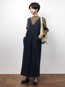 「cache cache（カシュ カシュ）のアイテム（バックパック/リュック）」を使った、motoko yamamotoさん（レディース・163cm）の夏コーディネート