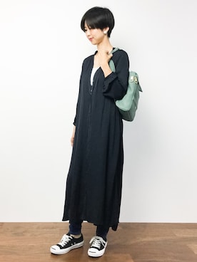 「Beau're（ヴュレ）のアイテム（バックパック/リュック）」を使った、motoko yamamotoさん（レディース・163cm）の夏コーディネート