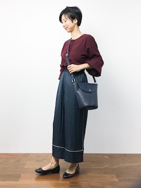 「EN ROUTE（アンルート）のアイテム」を使った、motoko yamamotoさん（レディース・163cm）の秋コーディネート