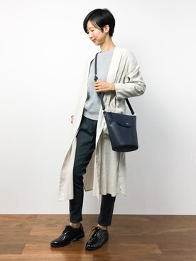 「CLEARIMPRESSION （クリアインプレッション）のアイテム（バッグ）」を使った、motoko yamamotoさん（レディース・163cm）の秋コーディネート