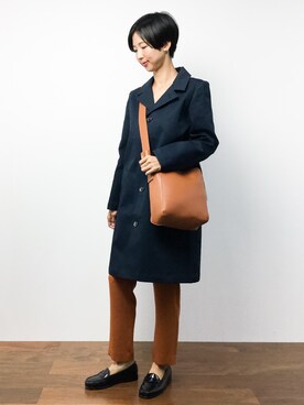 「A.P.C.（アーペーセー）のアイテム（その他アウター）」を使った、motoko yamamotoさん（レディース・163cm）の秋コーディネート