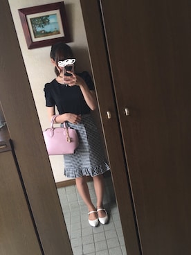 「minimum minimum（ミニマムミニマム）のアイテム（トップス）」を使った、❥❥ ｆｕ - ｗａさん（レディース・158cm）の夏コーディネート