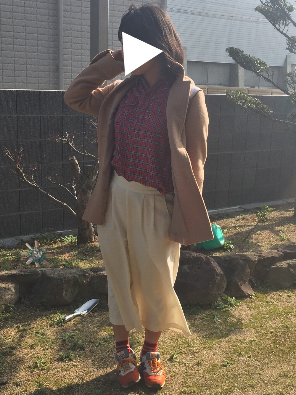 「お出かけ日和」｜「otantamanのアイテム（パンツ、ホワイト系）」を使った、はるぴさん（レディース・156cm）の冬コーディネートの1枚目の写真