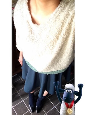 「ふわふわトップス」｜人間のぽーんさん（レディース・148cm）の秋コーディネート