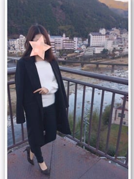 「SpRay PREMIUM（スプレイプレミアム）のアイテム（チェスターコート）」を使った、♡hnk♡さん（レディース・163cm）の冬コーディネート