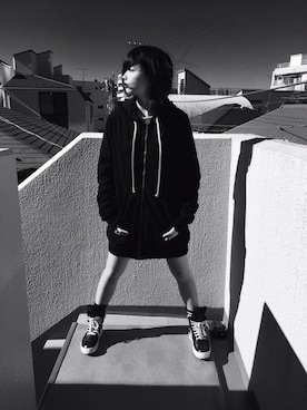 「RICK OWENS DRKSHDW」｜7070さん（レディース・162cm）の冬コーディネート