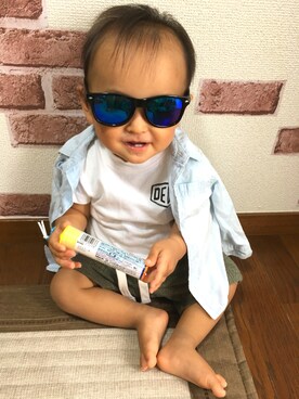 「DEUS EX MACHINA（デウスエクスマキナ）のアイテム」を使った、yuito ◡̈⃝さん（キッズ・70cm）の秋コーディネート