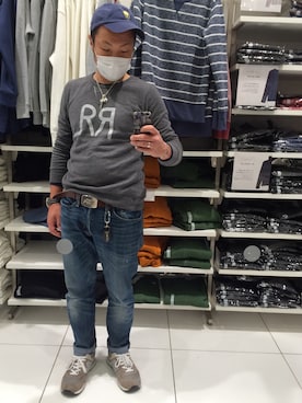 「RRL（ダブル アール エル）のアイテム（スウェット）」を使った、kenさん（メンズ・168cm）の秋コーディネート