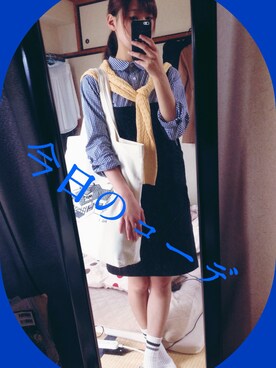 「Kastane（カスタネ）のアイテム（サロペット/オーバーオール）」を使った、shirinさん（メンズ・156cm）の秋コーディネート