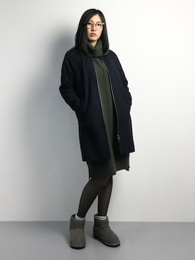 「REPEL（リベル）のアイテム」を使った、矢野結衣さん（レディース・166cm）の冬コーディネート