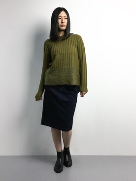 「pense'e（パンセ）のアイテム」を使った、矢野結衣さん（レディース・166cm）の冬コーディネート