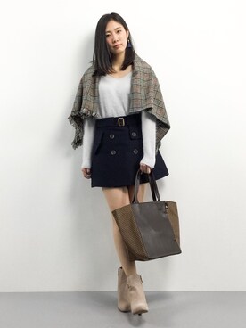 矢野結衣さん（レディース・166cm）の冬コーディネート