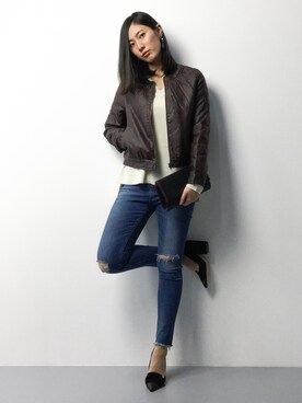 矢野結衣さん（レディース・166cm）の冬コーディネート