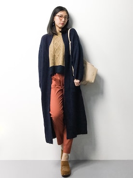 矢野結衣さん（レディース・166cm）の冬コーディネート