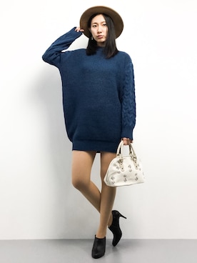 矢野結衣さん（レディース・166cm）の冬コーディネート