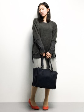 矢野結衣さん（レディース・166cm）の冬コーディネート