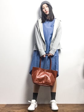 矢野結衣さん（レディース・166cm）の冬コーディネート