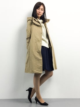 「Khaju（カージュ）のアイテム（その他アウター）」を使った、矢野結衣さん（レディース・166cm）の冬コーディネート