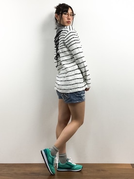 「MULLER（ミューラー）のアイテム」を使った、矢野結衣さん（レディース・166cm）の冬コーディネート