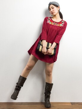 矢野結衣さん（レディース・166cm）の冬コーディネート