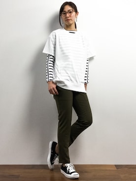「DETAILS（ディテールズ）のアイテム」を使った、矢野結衣さん（レディース・166cm）の冬コーディネート
