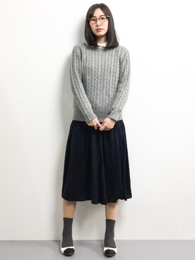 矢野結衣さん（レディース・166cm）の冬コーディネート