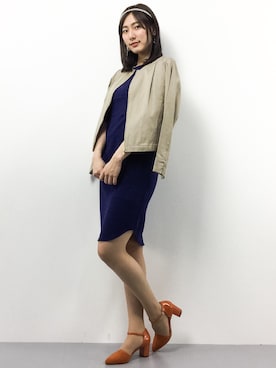 「je（ジェイイー）のアイテム」を使った、矢野結衣さん（レディース・166cm）の春コーディネート