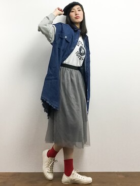 矢野結衣さん(レディース・166cm)の春コーディネート