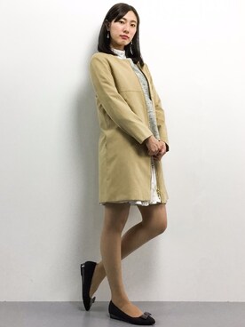 「LOUNGEDRESS（ラウンジドレス）のアイテム（その他アウター）」を使った、矢野結衣さん（レディース・166cm）の春コーディネート