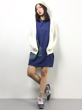 「mercibeaucoup,（メルシーボークー）のアイテム（ワンピース/ドレス）」を使った、矢野結衣さん（レディース・166cm）の春コーディネート