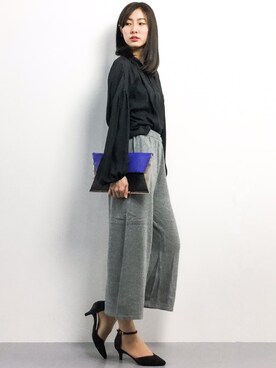 「ILIMA（イリマ）のアイテム（パンプス）」を使った、矢野結衣さん（レディース・166cm）の春コーディネート