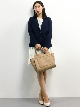「Te chichi（テチチ）のアイテム（ジャケット/アウター）」を使った、矢野結衣さん（レディース・166cm）の春コーディネート