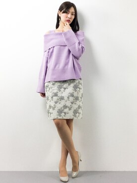 「Soareak（ソアリーク）のアイテム（スカート）」を使った、矢野結衣さん（レディース・166cm）の春コーディネート