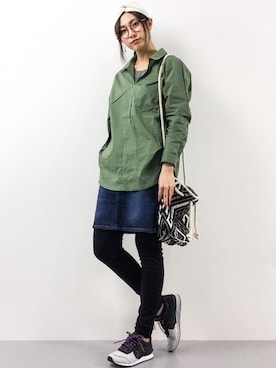 「フェリシモキッズ（フェリシモキッズ）のアイテム」を使った、矢野結衣さん（レディース・166cm）の春コーディネート
