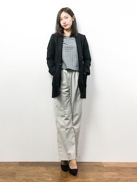 「ILIMA（イリマ）のアイテム（パンプス）」を使った、矢野結衣さん（レディース・167cm）の春コーディネート
